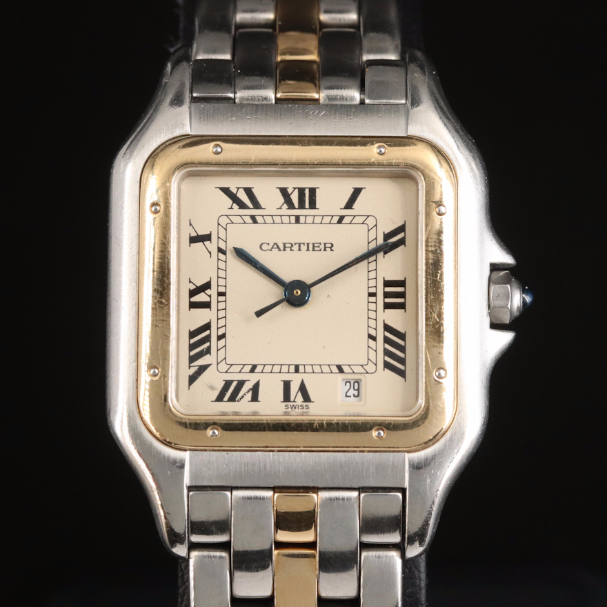 Cartier Panthere De Cartier 18K and Stainless Steel Wristwatch
