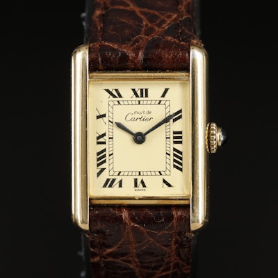 Vintage Cartier Classic Tank Wristwatch
