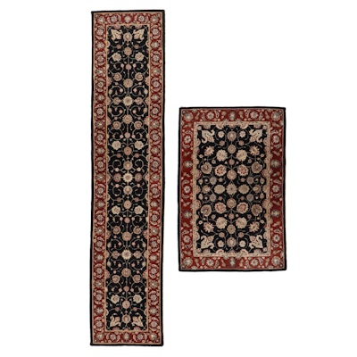 Hand-Tufted Indian Agra Carpet Runner and Area Rug
