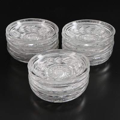 Set of Fourteen Brilliant-Cut Crystal Sherbet Bowls