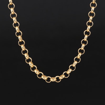 Italian 14K Rolo Chain Necklace