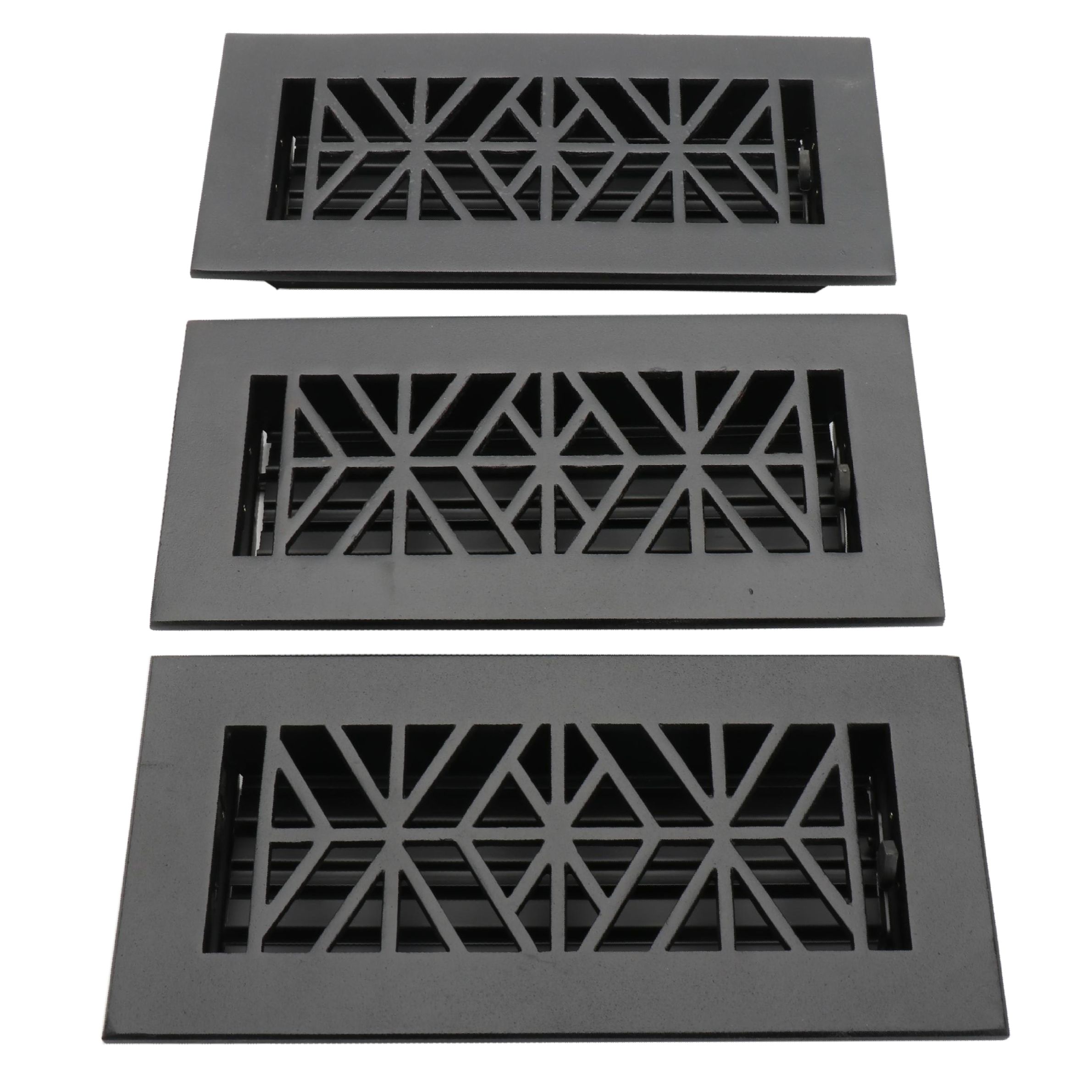 Three Floor Register Covers in Cast Iron EBTH
