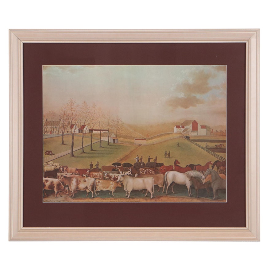 Offset Lithograph After Edward Hicks "The Cornell Farm," Late 20th Century