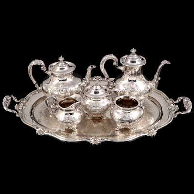 Reed & Barton "Regent" Hand-Chased Silver Plate Tea and Coffee Service