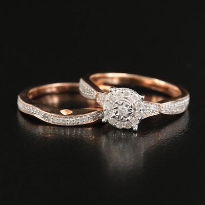 Sterling Diamond Ring Set