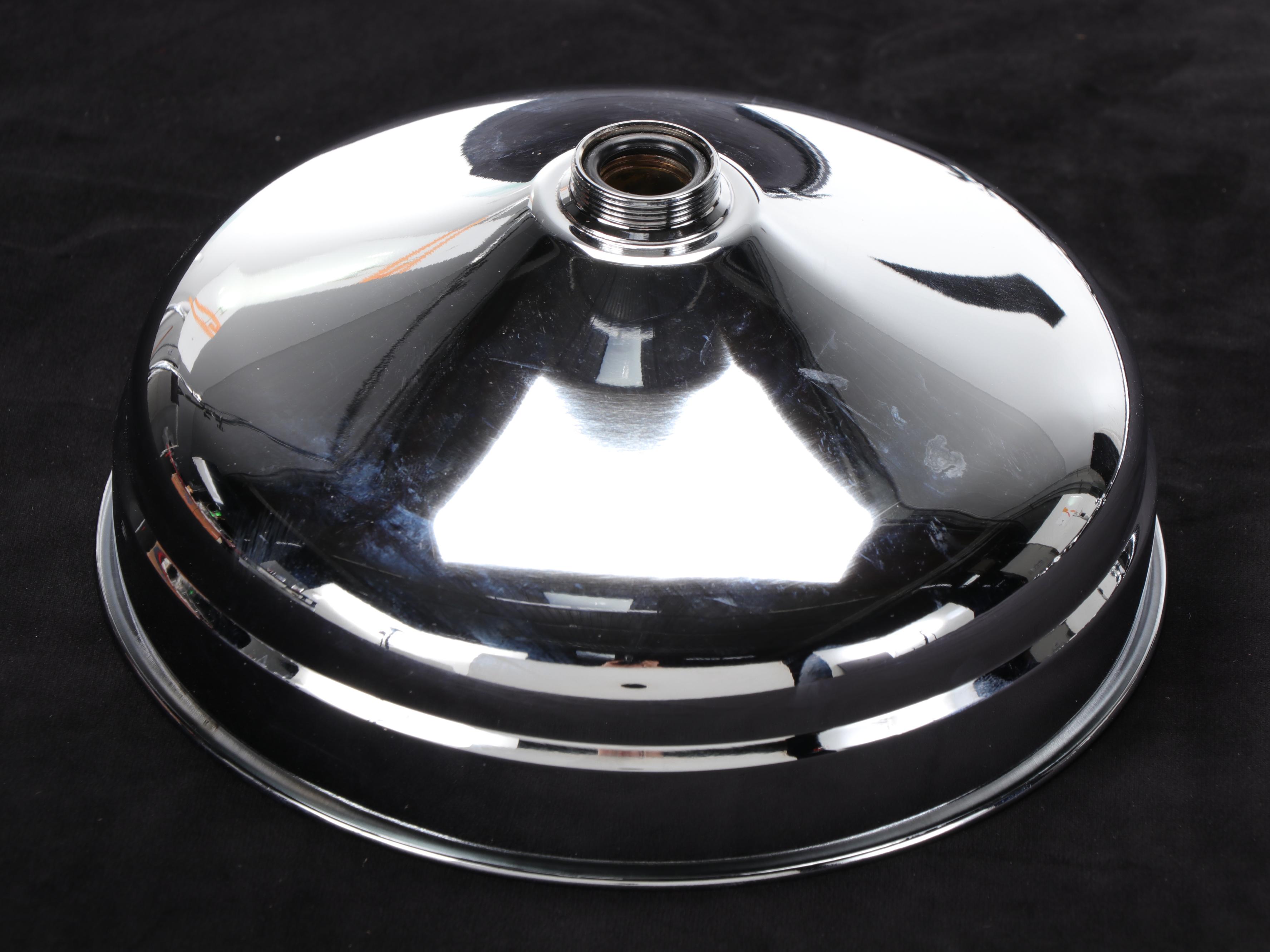 Chrome Exposed Pipe Wall Mount Shower with Rainfall Showerhead EBTH