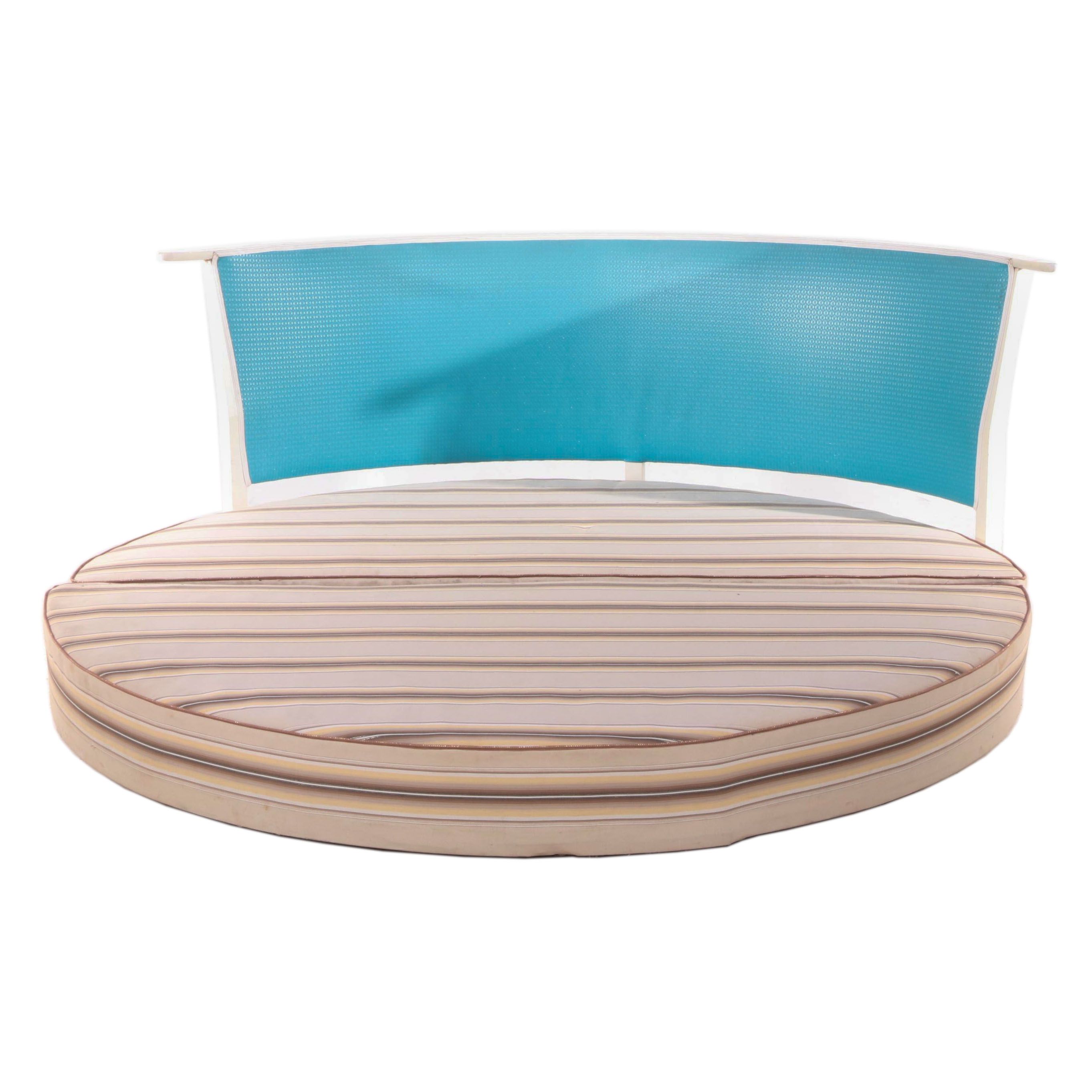 Custom Round Harvard KingSize Bed with Concave Headboard EBTH