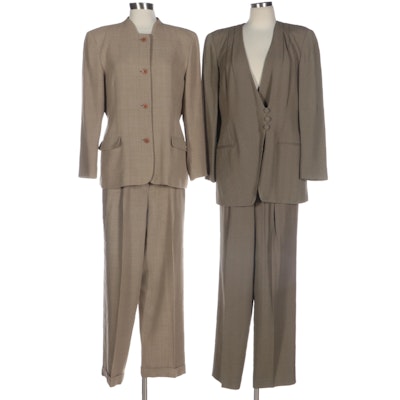 Giorgio Armani Collezioni Herringbone and Tweed Pantsuits