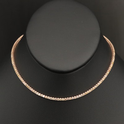 14K Rose Gold 4.85 CTW Diamond Riviera Necklace