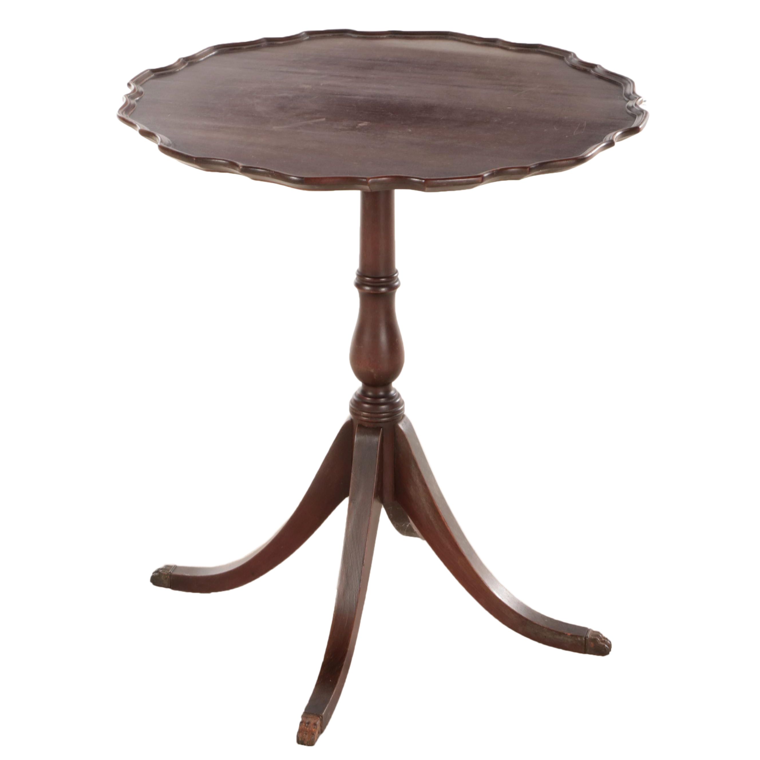 Ferguson Bros. Mfg. Co. Federal Style Mahogany Piecrust Side Table EBTH