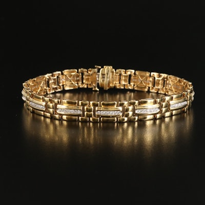 Sterling 1.02 CTW Diamond Bracelet