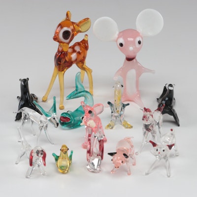 Miniature Blown Glass Animal Collection
