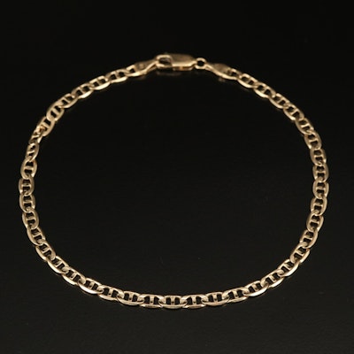 14K Anchor Chain Bracelet