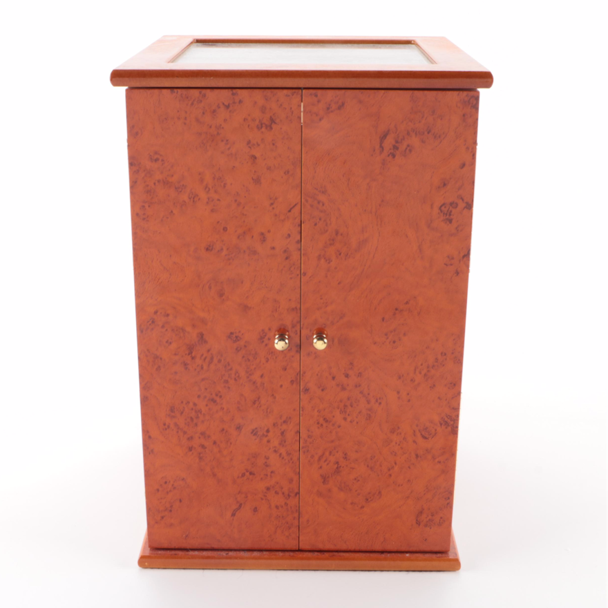 Lacquered Wood Jewelry Chest