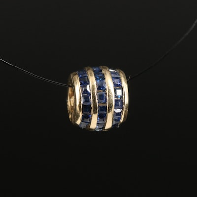 14K Sapphire Bead Charm