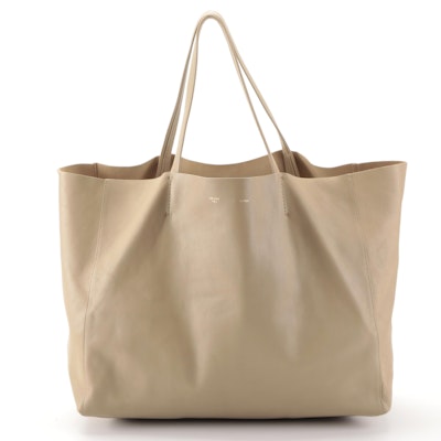 Céline Horizontal Unstructured Cabas Tote in Lambskin Leather