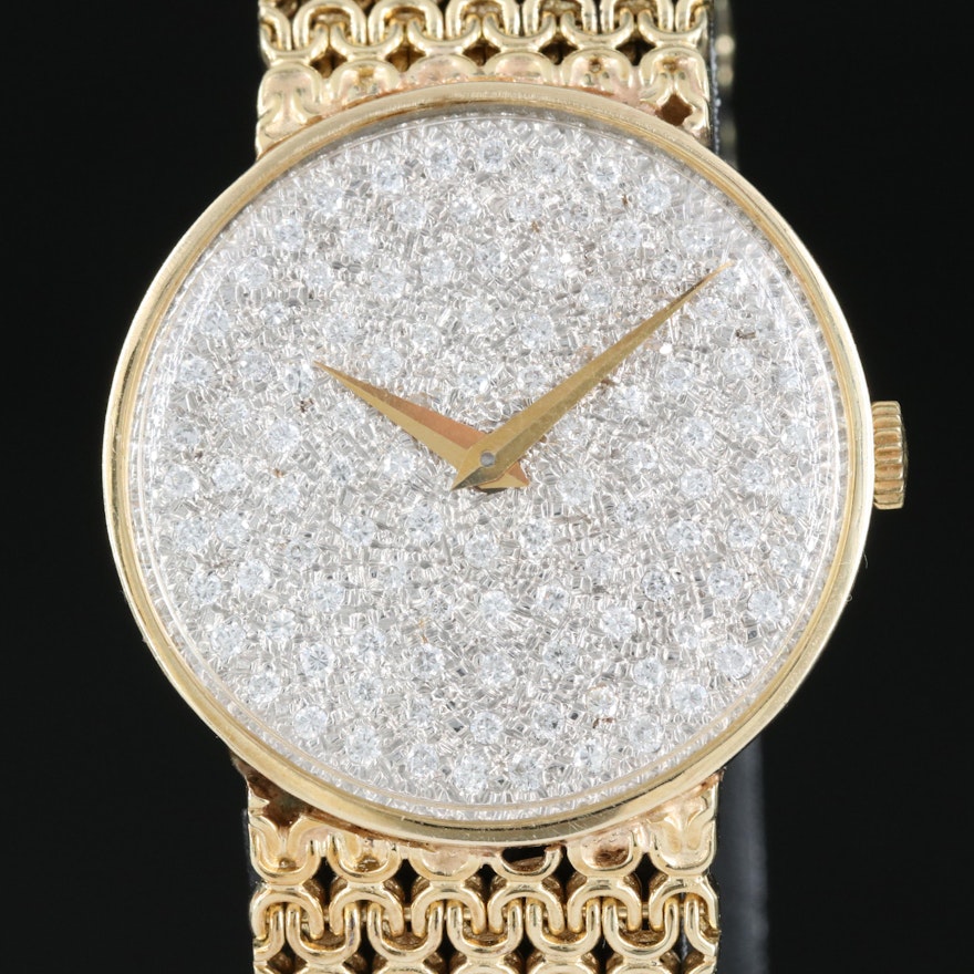 14K and Diamond Doxa Swiss Wristwatch