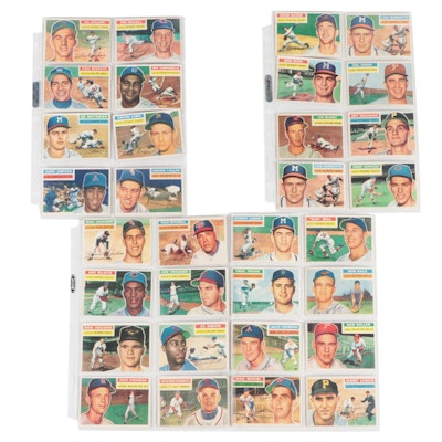 Topps 1956 Baseball Card Collection With Kaline, Rizzuto, Campanella and More