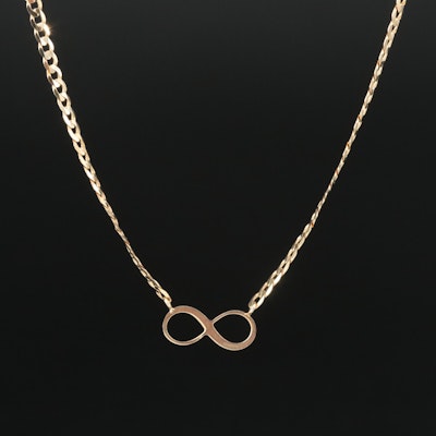 14K Infinity Necklace