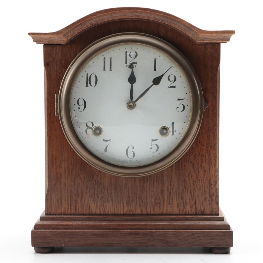 Sessions Clock Co. Walnut Cased Mantel Clock, Early 20th Century