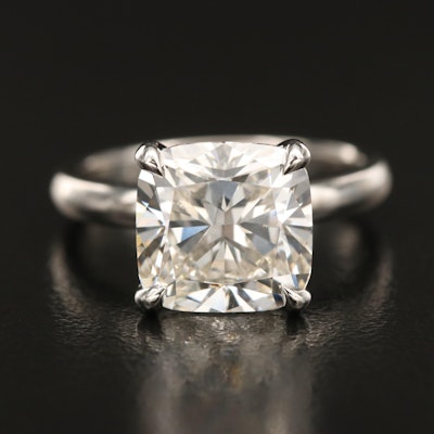 Platinum 5.02 CT Lab Grown Diamond Solitaire Ring