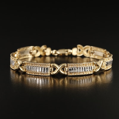 10K Two-Tone Gold Bracelet