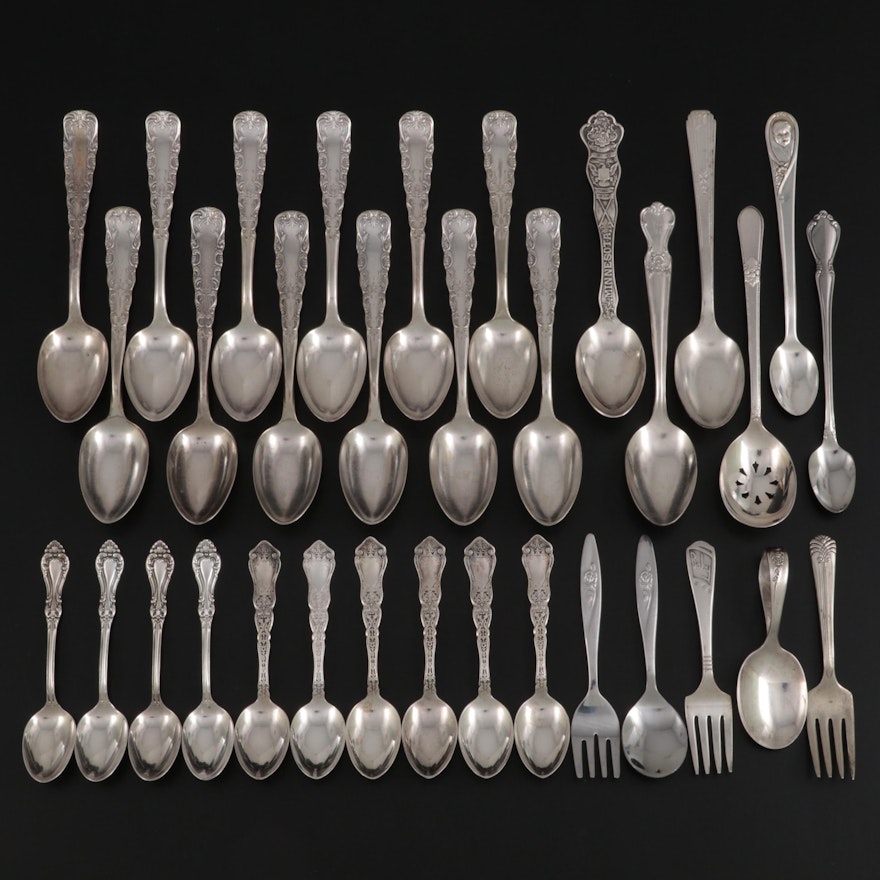Rogers Bros Teaspoons and Other American Silver Plate Flatware Collection
