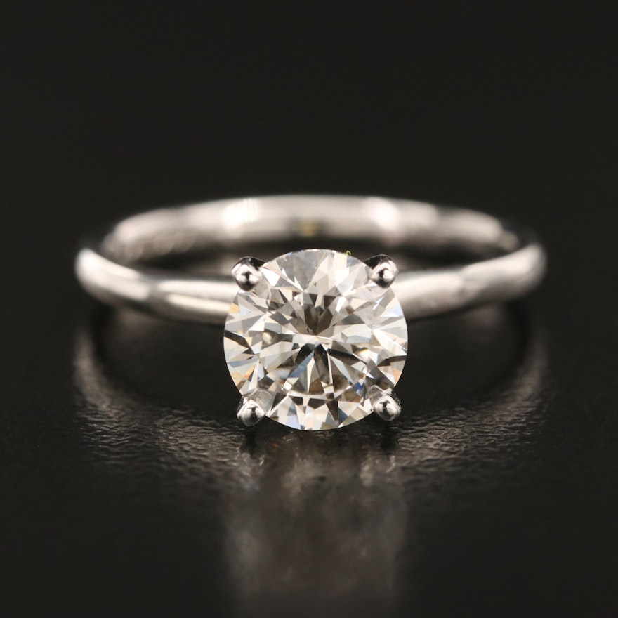14K 1.50 CT Lab Grown Diamond Solitaire Ring