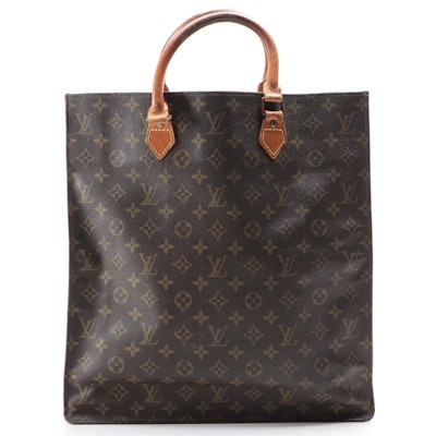 Louis Vuitton Sac Plat Tote in Monogram Canvas and Vachetta Leather