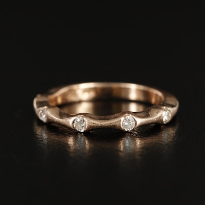 14K Rose Gold 0.14 CTW Diamond Wave Ring