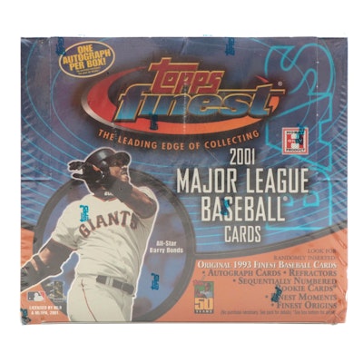 Topps Finest Baseball Hobby Box With Wax Packs of Pujols, Ichiro and More, 2001