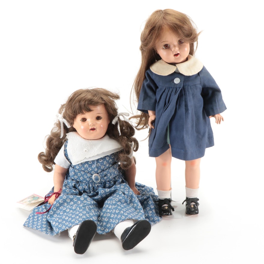 Effanbee "Mary Ann" and Other Composition Doll, Mid to Late 20th Century