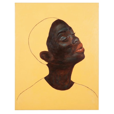 Oluwakemi Omowaire Portrait Oil Painting "Untitled," 2022