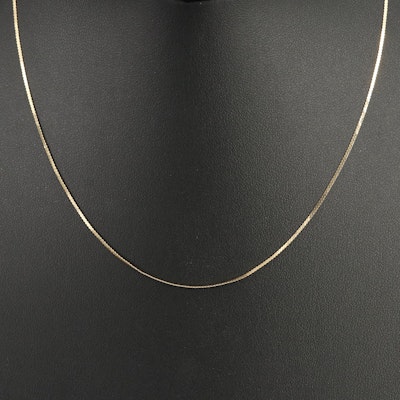 Italian 14K Serpentine Chain Necklace