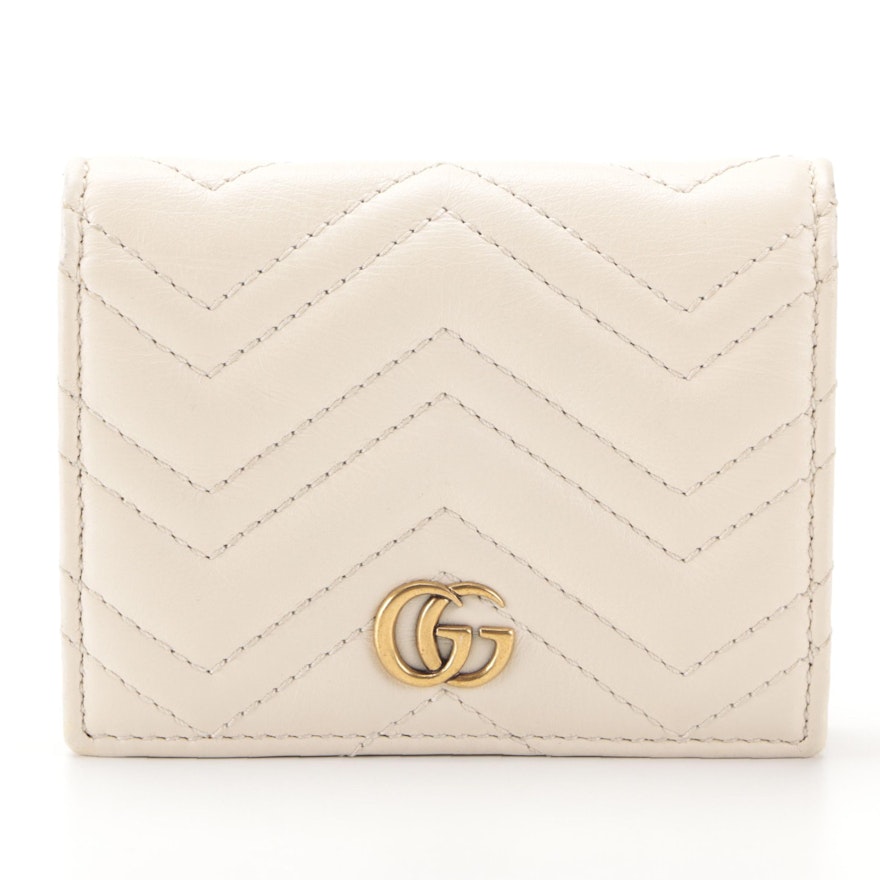 Gucci Marmont Matelassé Leather Compact Wallet