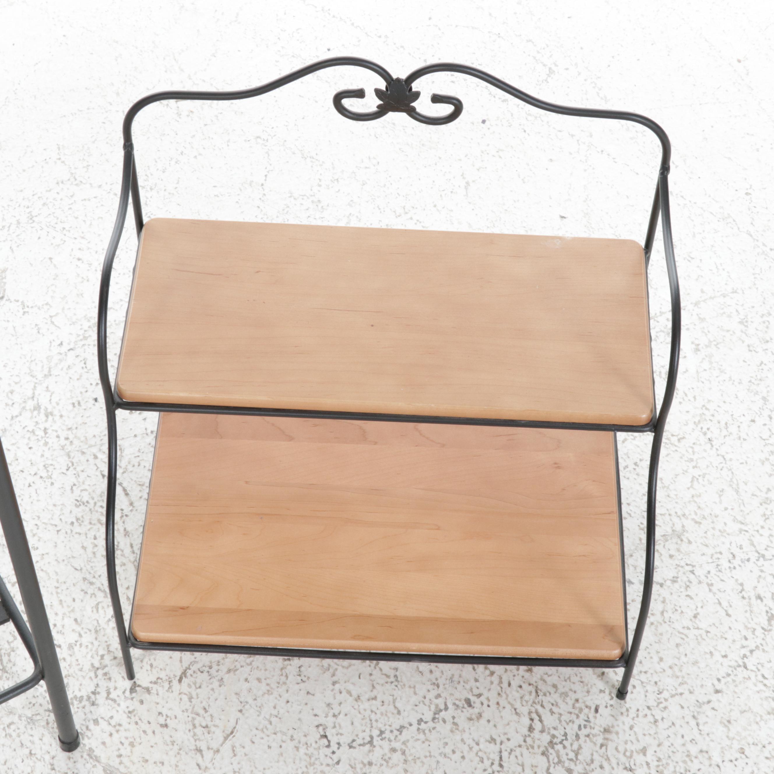 Longaberger Wood Craft Bakers Rack and Spice Rack EBTH