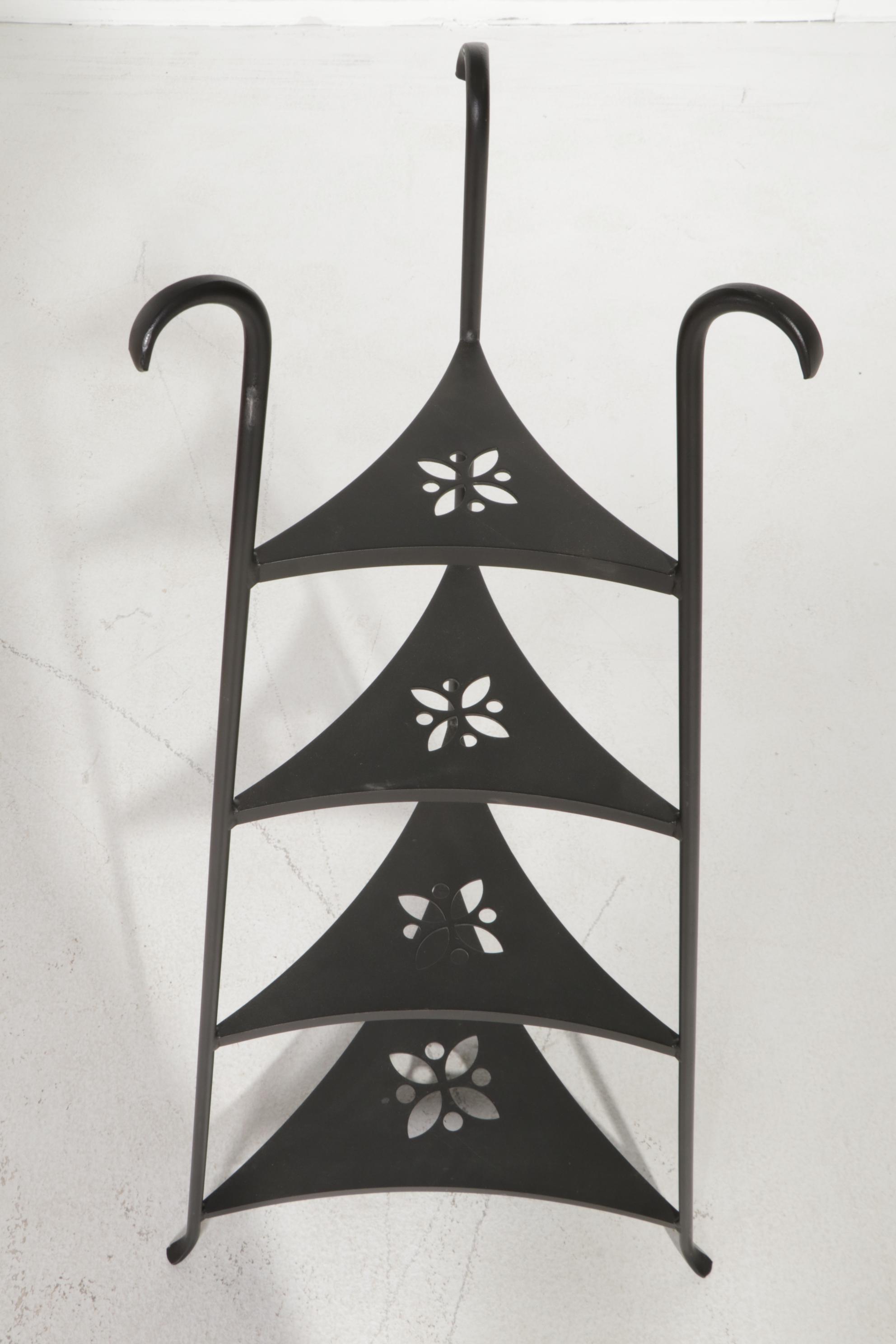 Longaberger Wrought Iron FourTier Corner Shelf EBTH