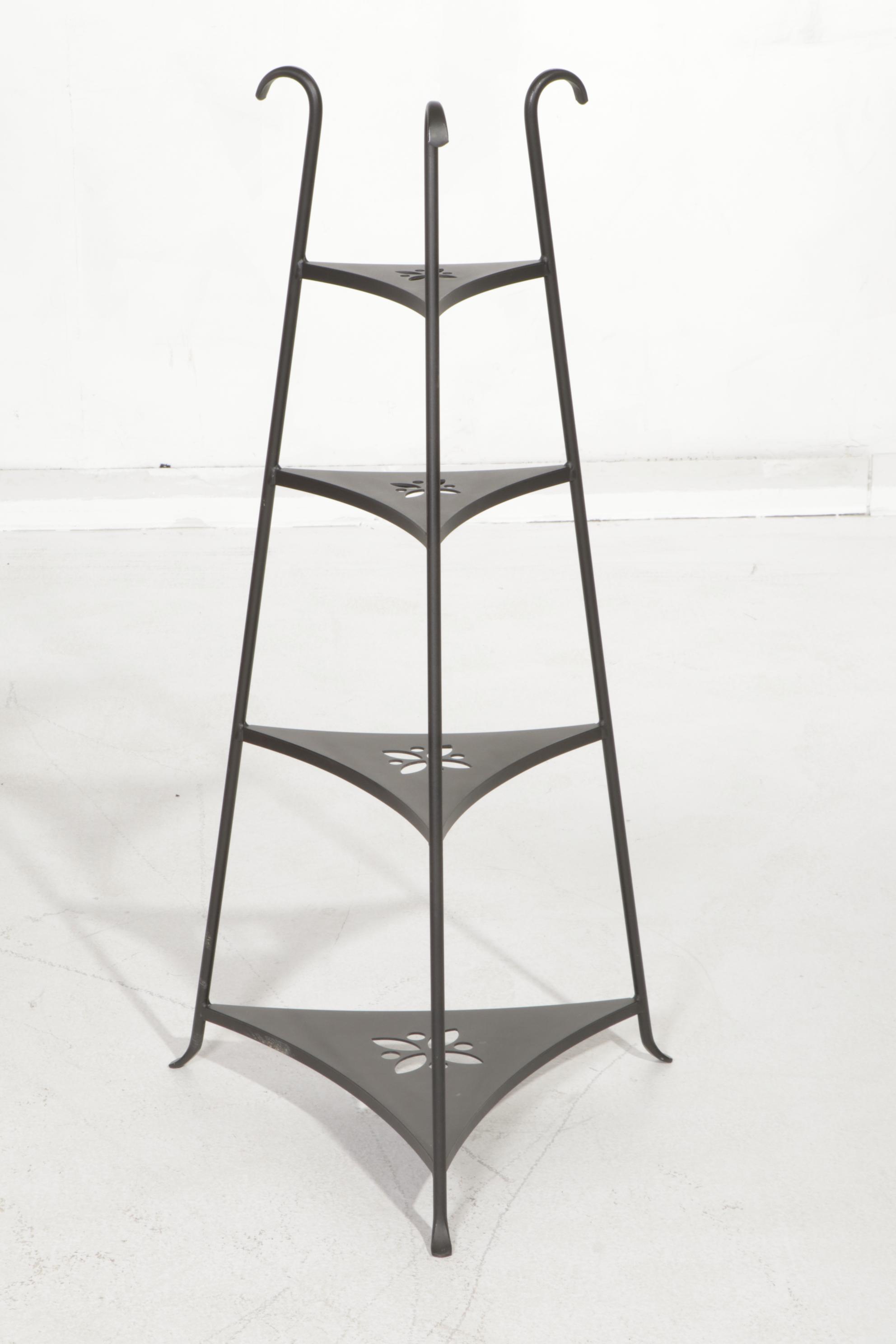 Longaberger Wrought Iron FourTier Corner Shelf EBTH