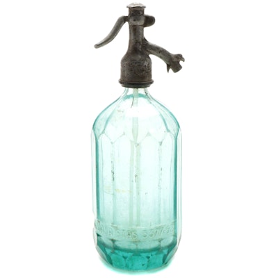 Romanean Glass Seltzer Bottle, Early 20th Century