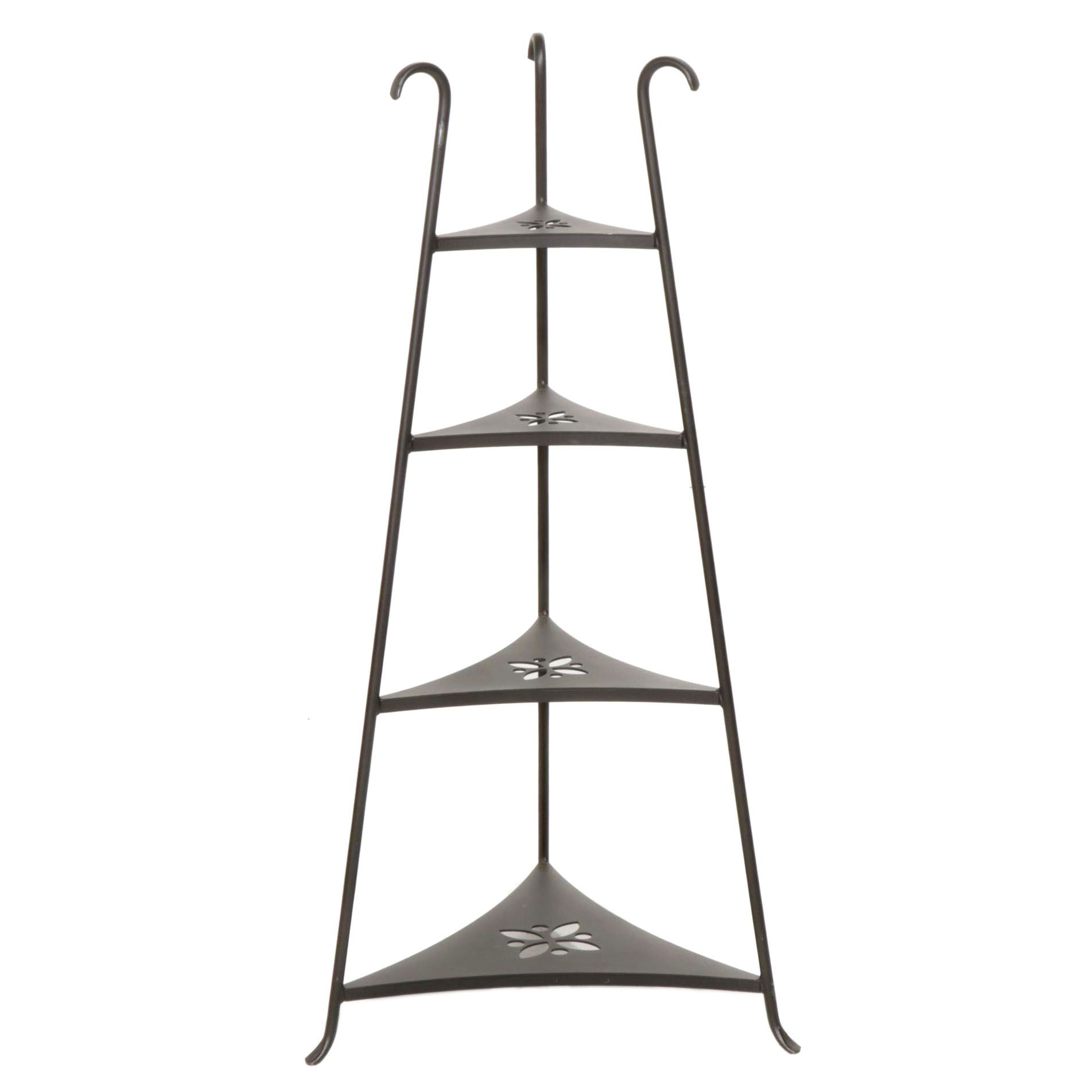 Longaberger Wrought Iron FourTier Corner Shelf EBTH