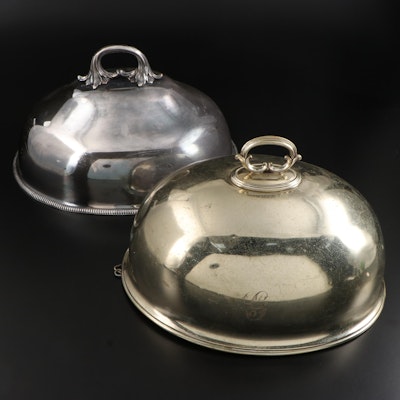 Walker & Hall of Sheffield and Other English Silver Plate Oval Dome Lids