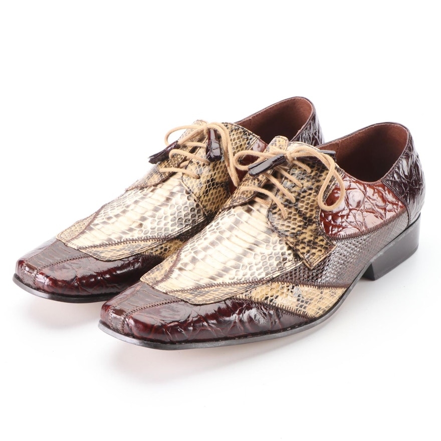 Men's Giorgio Brutini Patchwork Snakeskin Dress Shoes