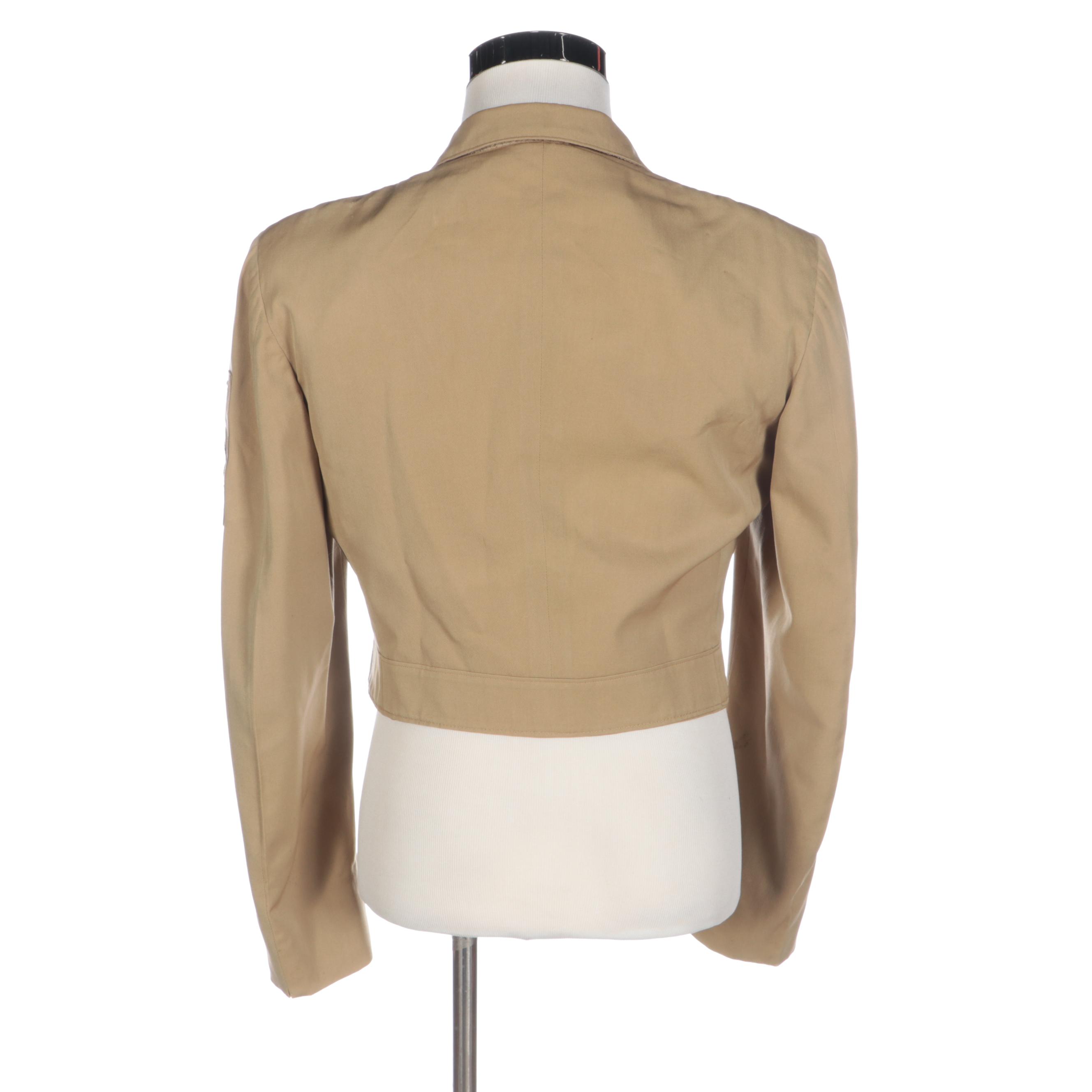 WWII Era U.S. Navy Service Dress Khaki Uniform Jacket with Rank Insignia EBTH