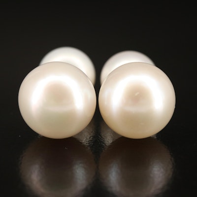 14K Pearl Reversible Stud Earrings