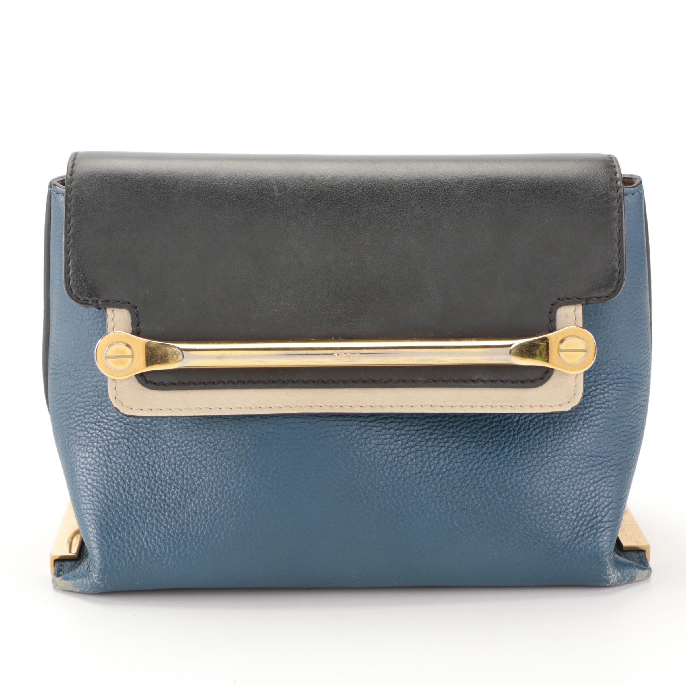 Chloé Clare Small Crossbody Flap Bag in Tricolor Calfskin Leather EBTH