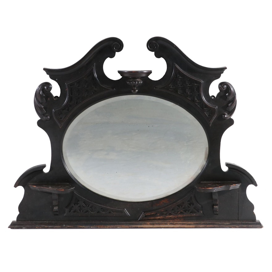 Chippendale Style Mahogany-Stained Mirror, Early 20th Century
