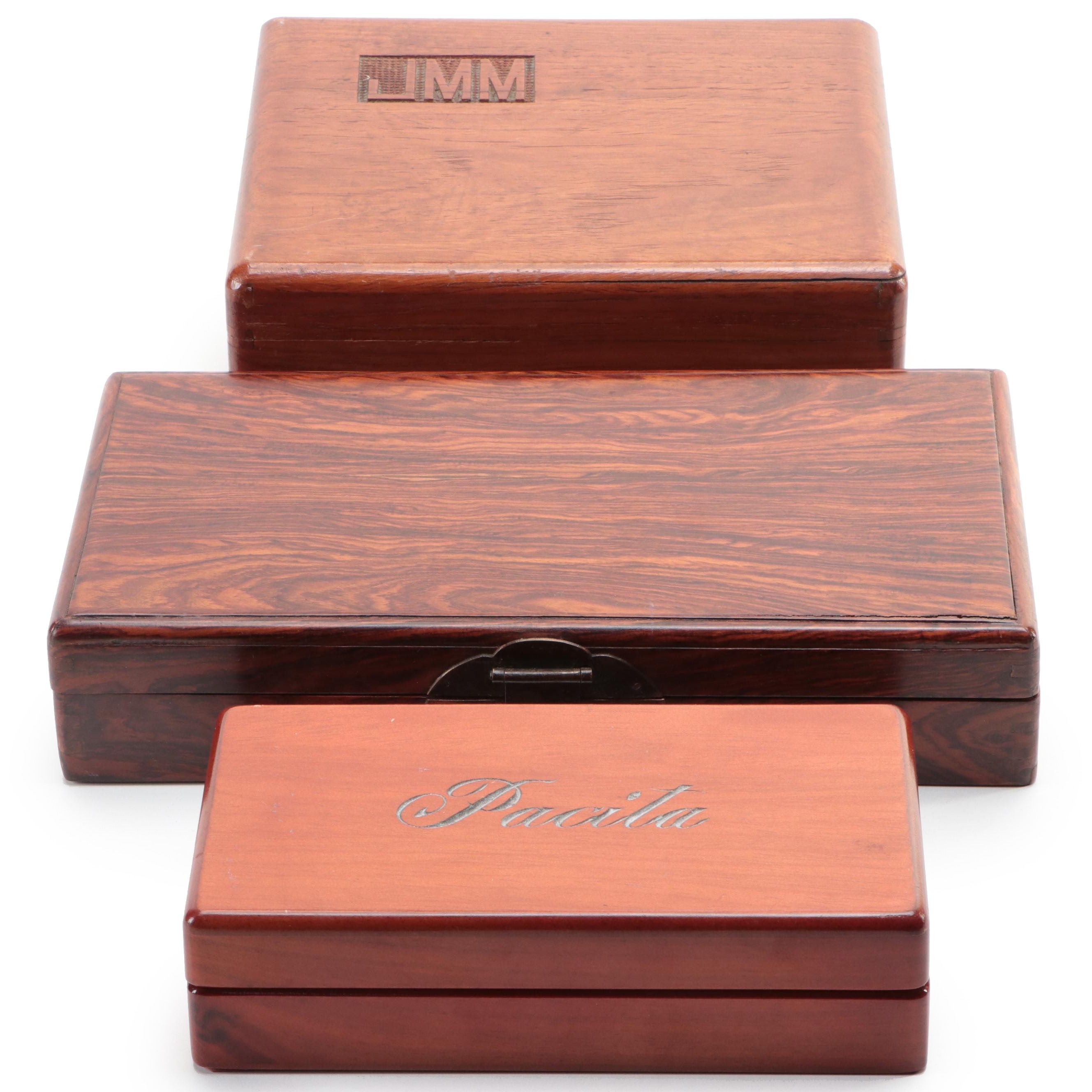 Hinged Wood Cigar Boxes, Mid to Late 20th Century EBTH