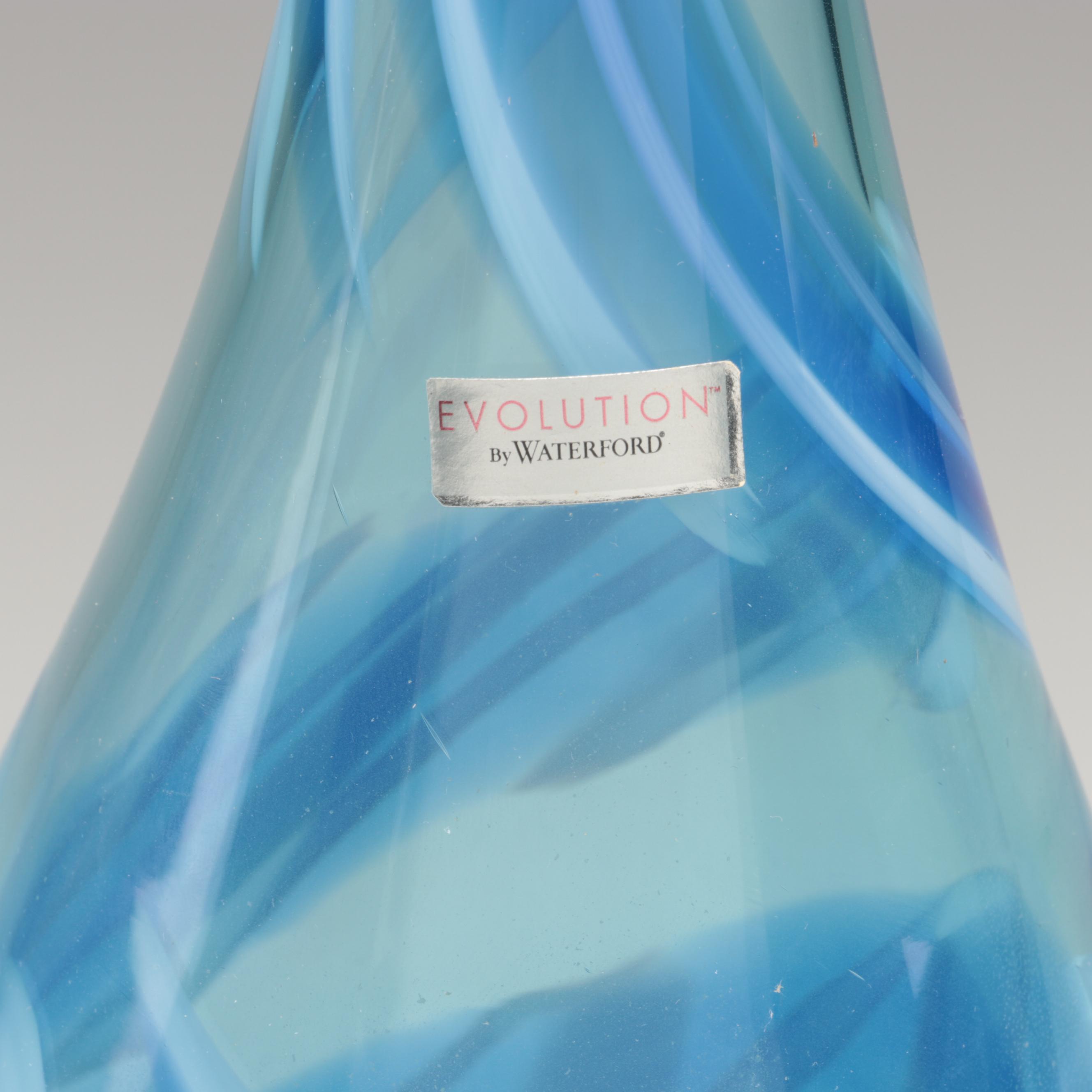 Evolution by Waterford "Cobalt" Crystal Vase, 2000s EBTH