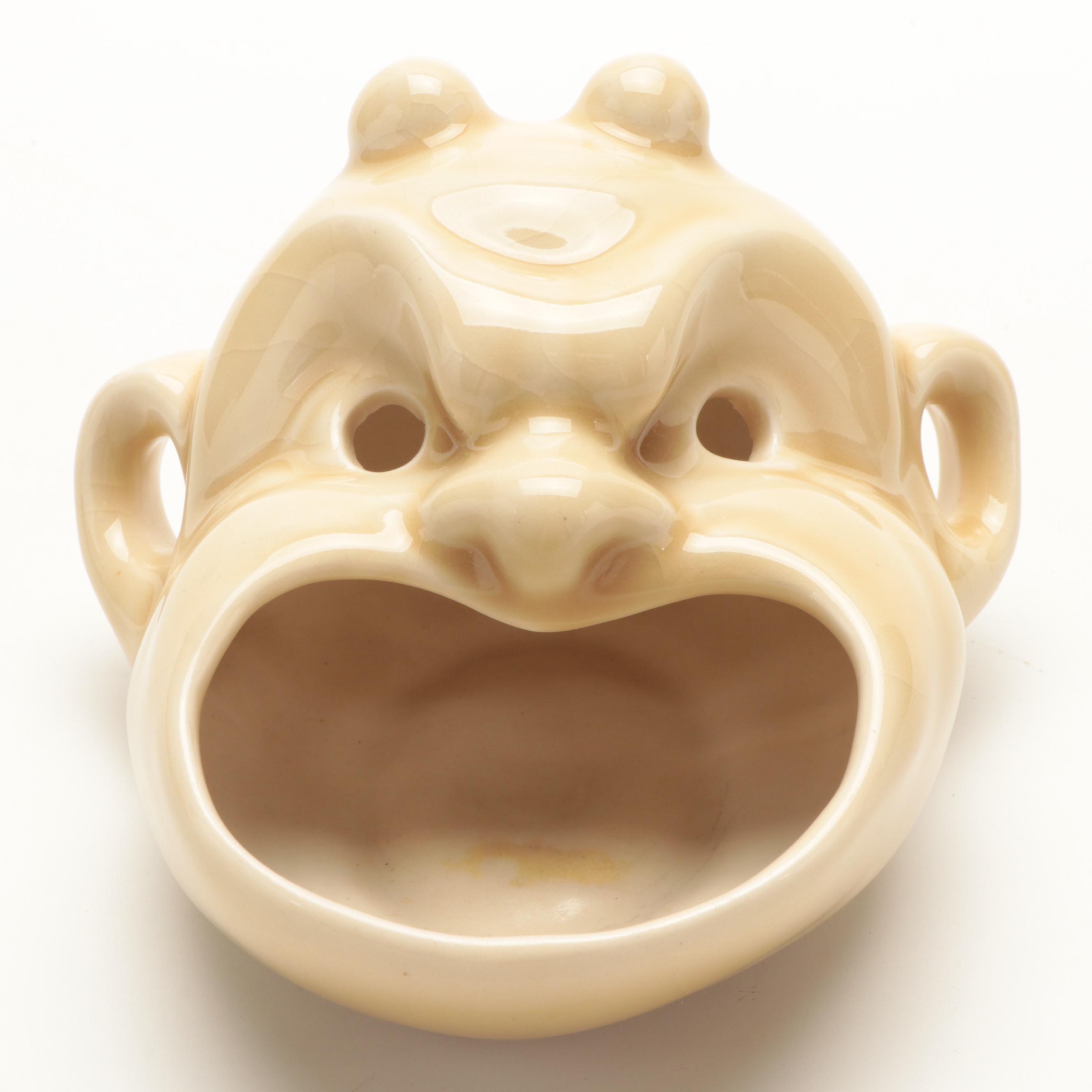 Rookwood Pottery "Devil Mask" Glazed Ceramic Ashtray, 1946 EBTH