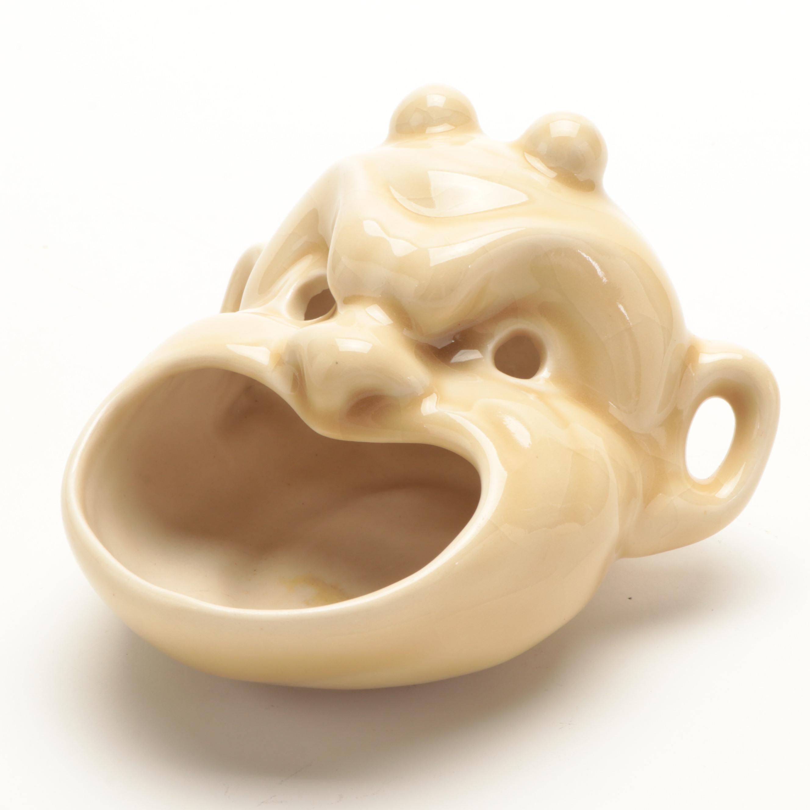 Rookwood Pottery "Devil Mask" Glazed Ceramic Ashtray, 1946 EBTH